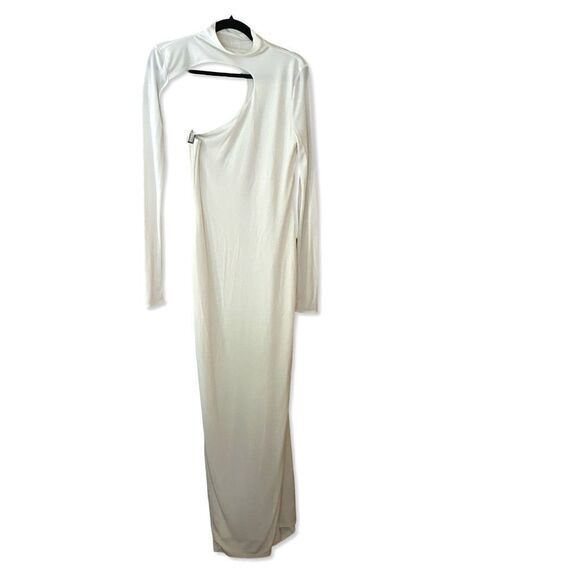 Not Yours To Keep Suzie maxi dress ivory stretch jersey tight cut out Revolve S - Picture 4 of 8